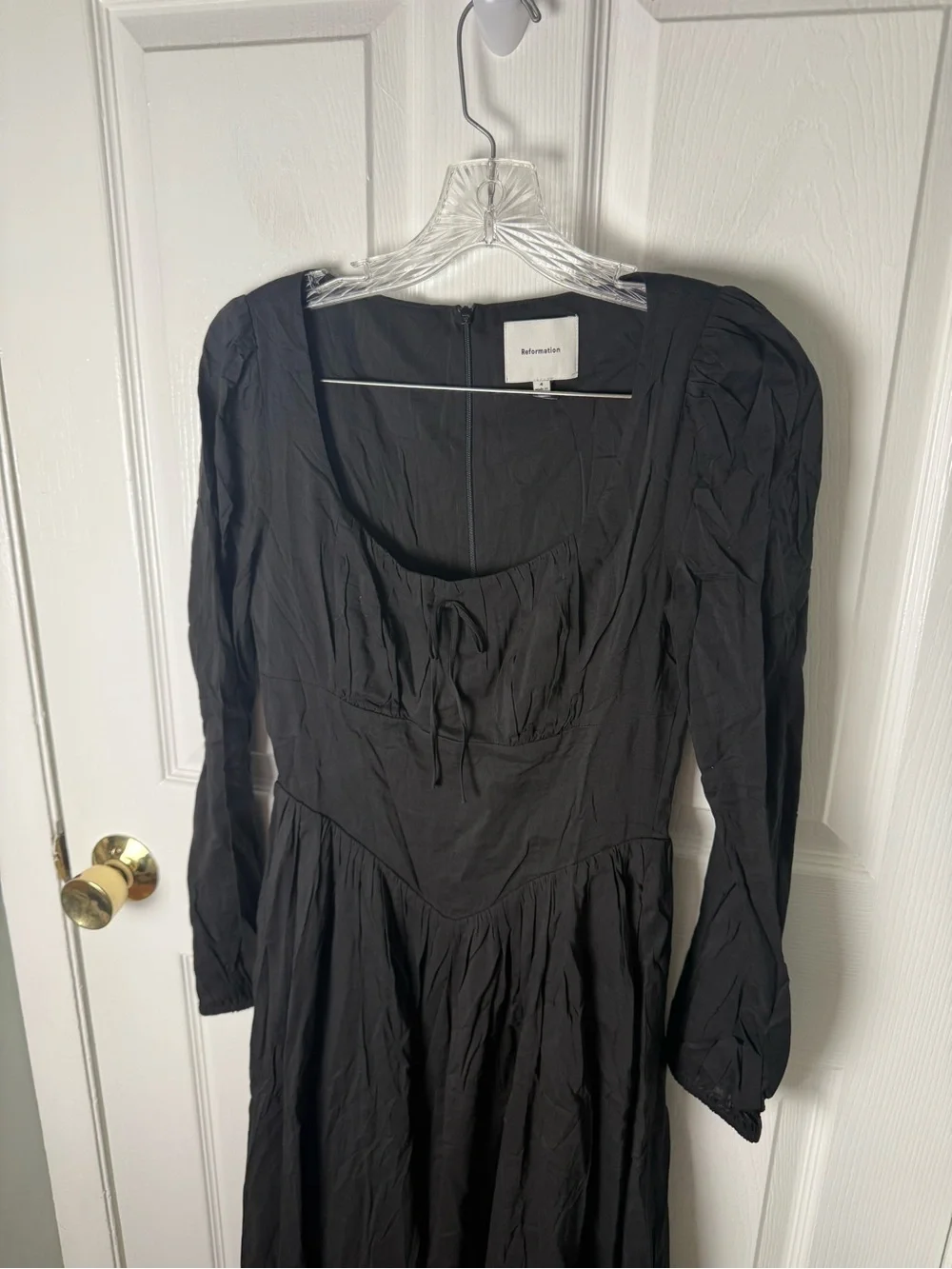 Reformation Oria Dress in Black 4